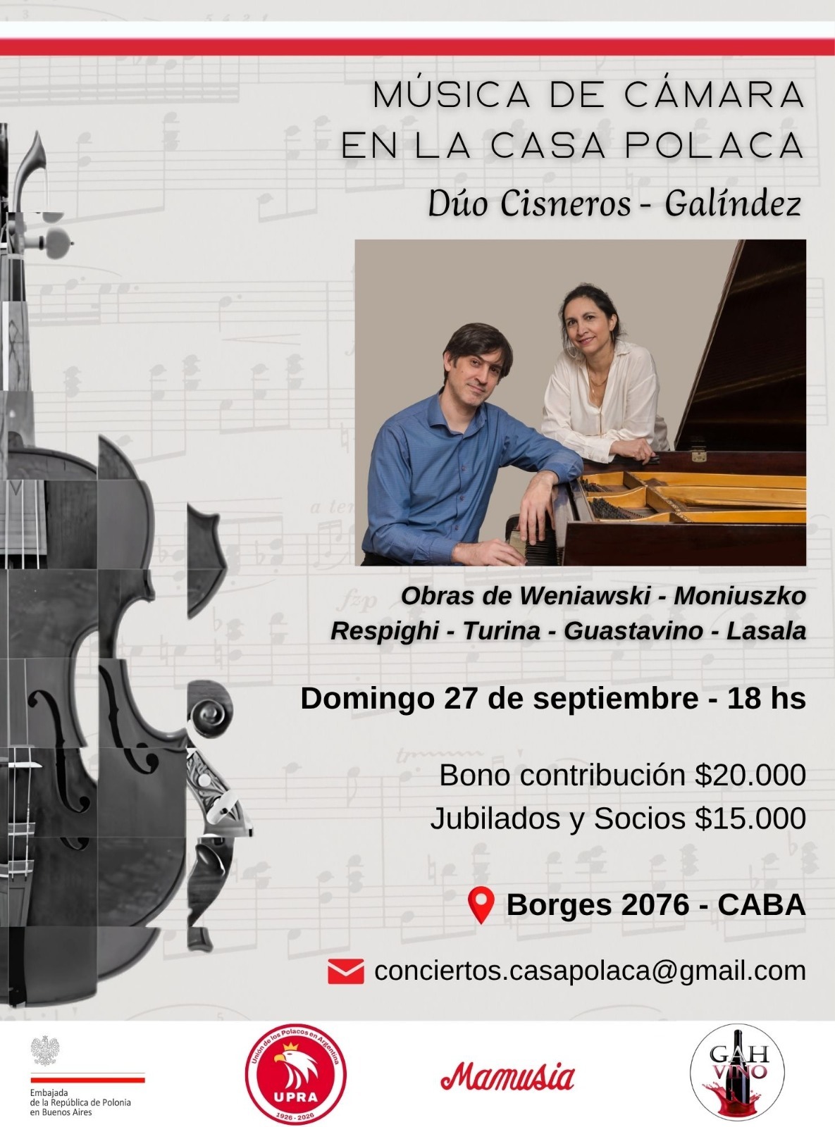 Dúo Cisneros Galíndez en la Casa Polaca